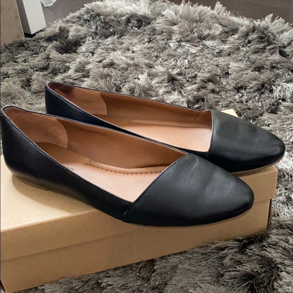 WMNS Lucky Brand Black Soft.l Nappa Leather Flats